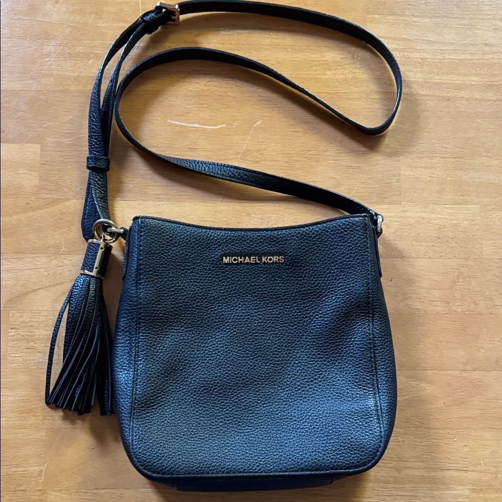 Michael Kors Black Pebbled Crossbody Bag